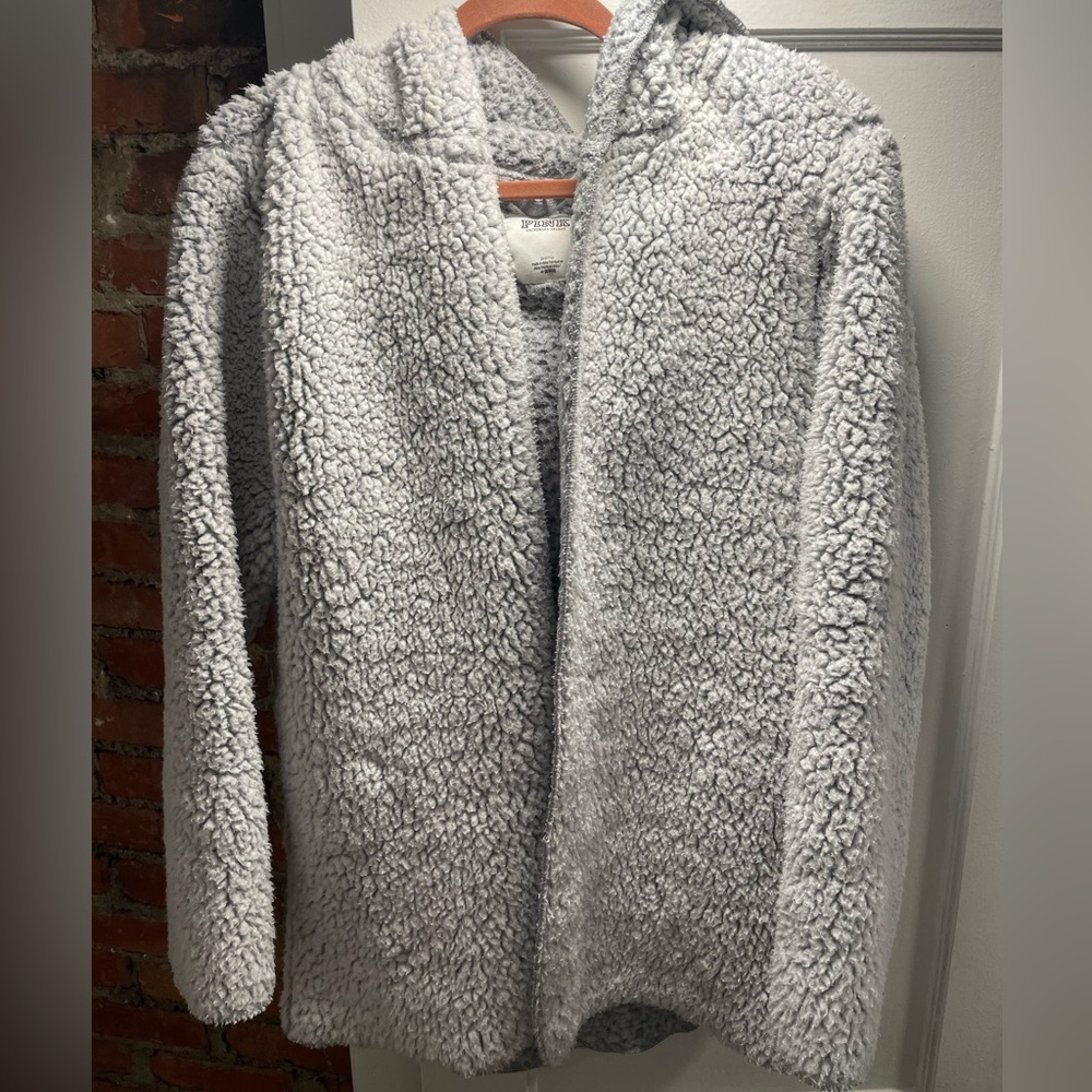 Victoria Secret PINK Gray Sherpa Cardigan — Size OS